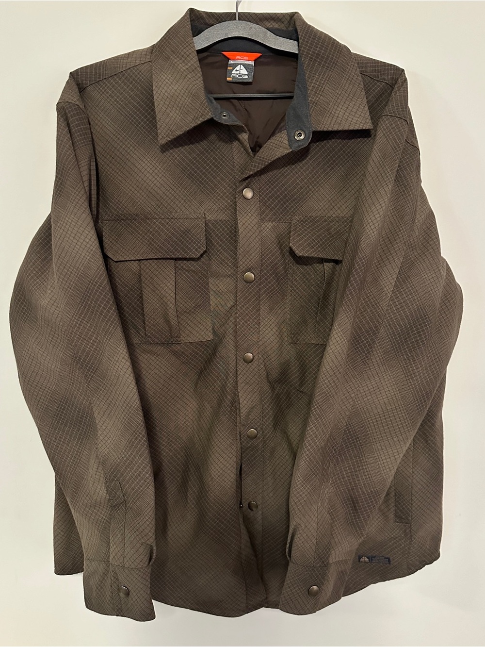 Nike ACG Men's Brown Plaid Shirt Jacket